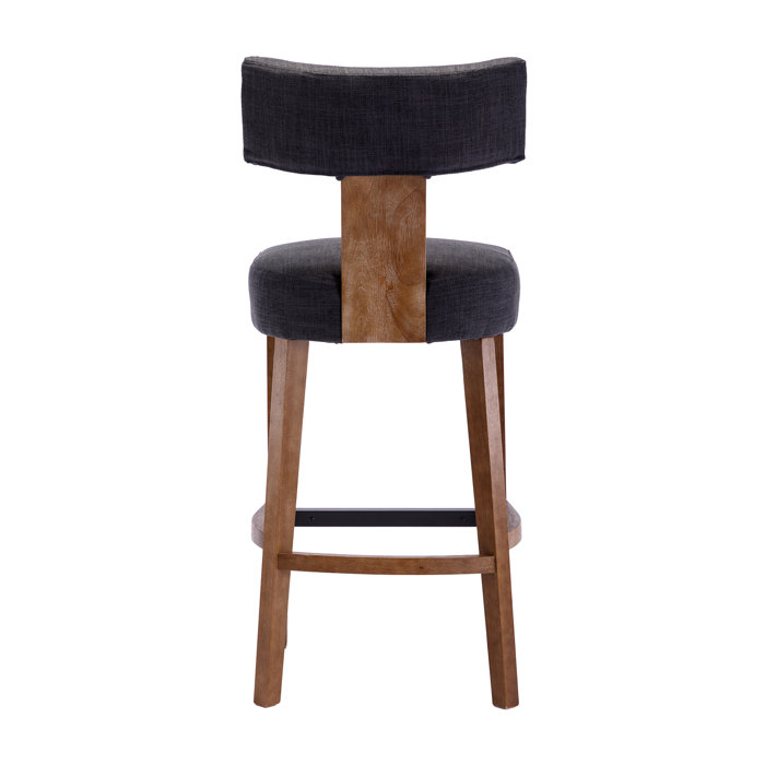 Corrigan Studio® Mid Century Modern Bar Stools Set Of 2, Farmhouse PU